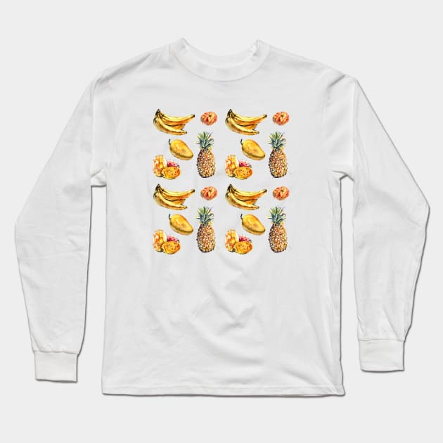 Tropical fruit Long Sleeve T-Shirt by victoriazavyalova_art